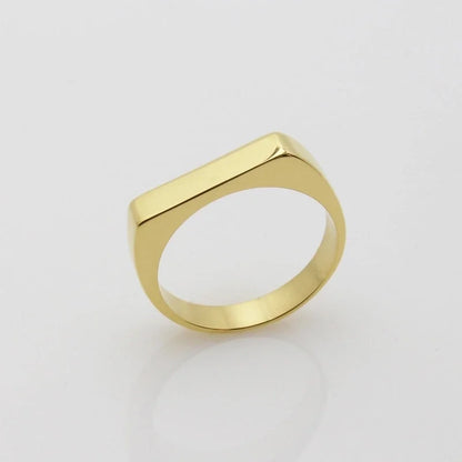 Minimalist U Shape Titanium Steel Plating Rings