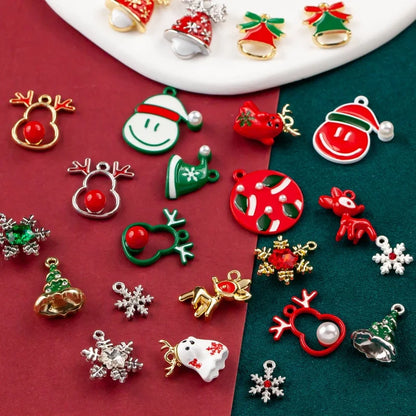 10 PCS/Package Alloy Bow Knot Bell Snowflake Pendant Jewelry Accessories