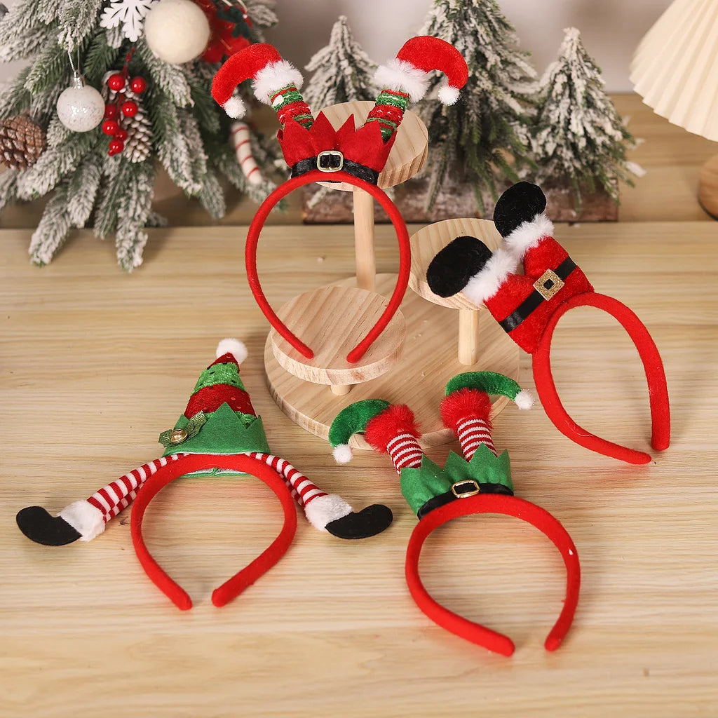 Christmas Holiday Decoration Headband Party Hat Belt Hair Accessory Clown Foot Headband Cartoon