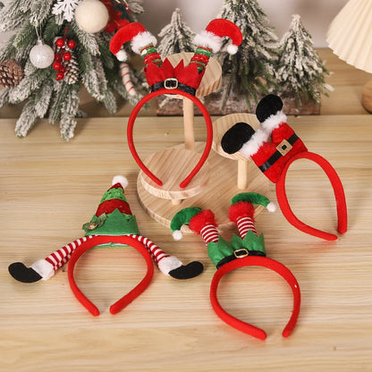 Christmas Holiday Decoration Headband Party Hat Belt Hair Accessory Clown Foot Headband Cartoon