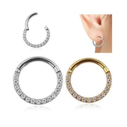 1 Piece Nose Rings & Studs Minimalist Classic Style Commute Round 316L Stainless Steel Plating Inlay Zircon Nose Ring
