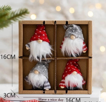 Christmas Minimalist Classic Style Santa Claus Holiday Daily Hanging Ornaments Decorative Props