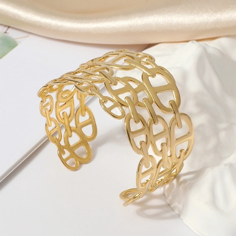 Elegant Pig Nose 304 Stainless Steel Bangle In Bulk