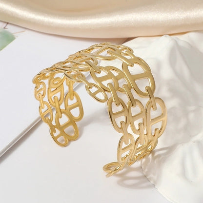 Elegant Pig Nose 304 Stainless Steel Bangle In Bulk