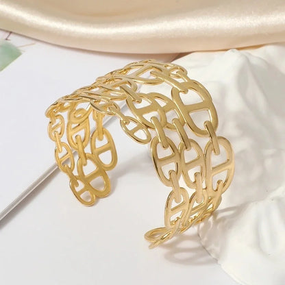 Elegant Pig Nose 304 Stainless Steel Bangle In Bulk