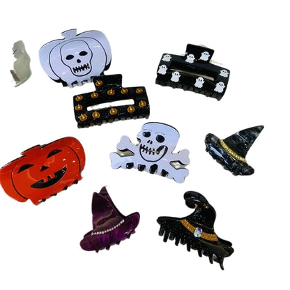Halloween Cartoon Style Women's Color Block Arylic Polishing Hair Claws