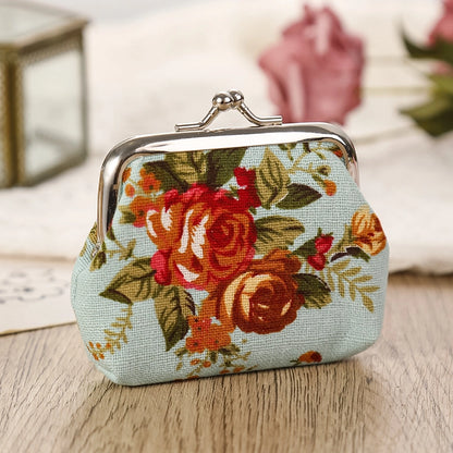 Women's Plant Pu Leather Buckle Kids Wallets