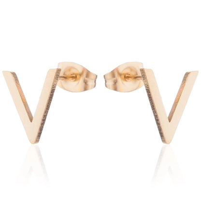 Minimalist Triangle Moon Coconut Tree Stainless Steel Asymmetrical Plating Ear Studs 1 Pair