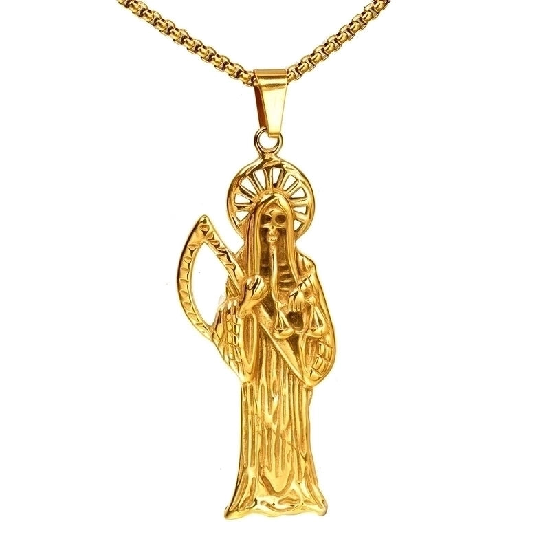 1 Piece Stainless Steel None 18K Gold Plated Sickle Skeleton Charms