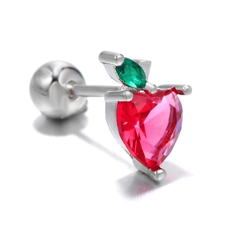 Ear Cartilage Rings & Studs Fashion Fruit Brass Artificial Gemstones