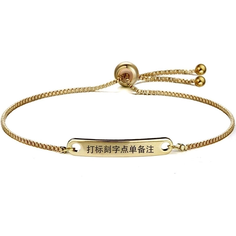 Minimalist Rectangle Titanium Steel Bracelets In Bulk