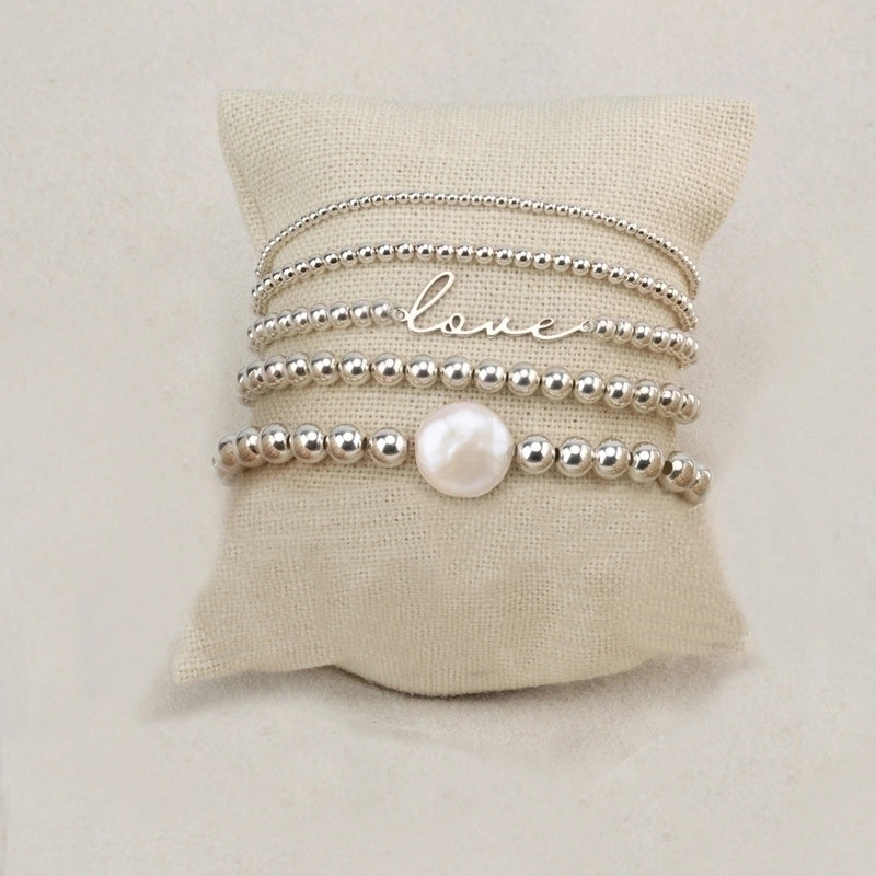 Freshwater Pearl Copper Ethnic Style Bohemian Beaded Plating Love Bracelets