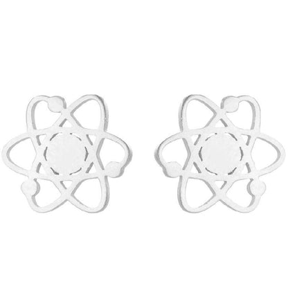 1 Pair Halloween Minimalist Spider Web Butterfly Notes Plating Hollow Out 304 Stainless Steel 18K Gold Plated Ear Studs