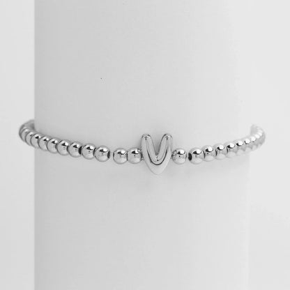 Copper Minimalist Plating Letter Bracelets