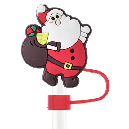 Christmas Casual Cute Pastoral Santa Claus Silica Gel Straw Decorative Cap 10 PCS/Package