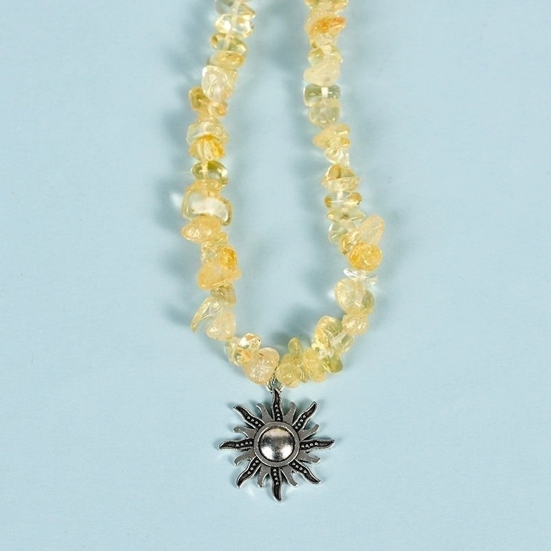 Fashion Geometric Crystal Beaded Necklace