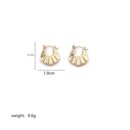 1 Pair Elegant Sweet Commute Heart Shape Plating Stainless Steel 18K Gold Plated Earrings