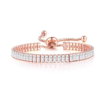 Minimalist Geometric Copper Inlay Zircon Bracelets 1 Piece
