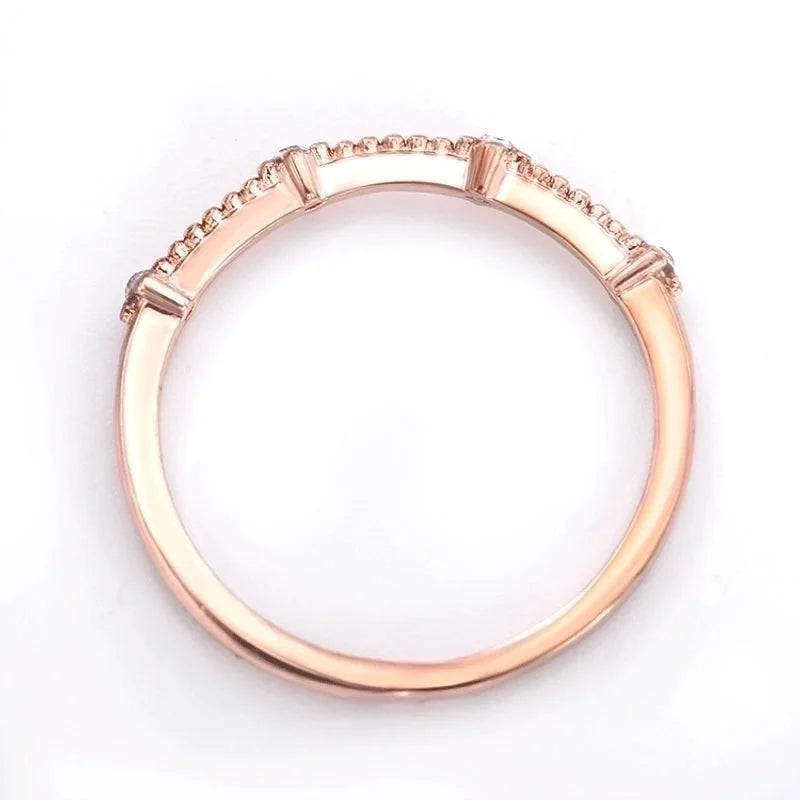 Copper Diamond Geometric Artificial Gemstones Copper Rings