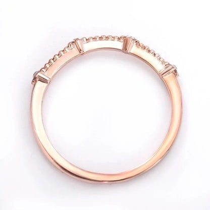 Copper Diamond Geometric Artificial Gemstones Copper Rings