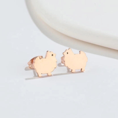 1 Pair Fashion Animal 304 Stainless Steel 18K Gold Plated Ear Studs