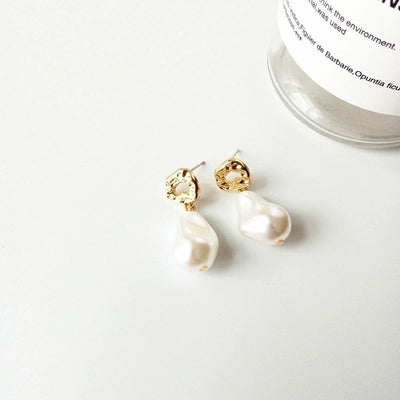 Minimalist Heart Shape Flower Resin Inlay Artificial Pearls Rhinestones Drop Earrings 1 Pair