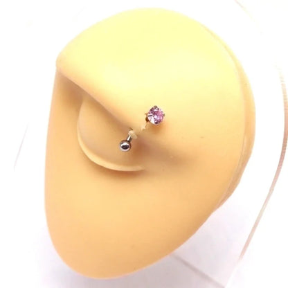 Elegant Luxurious Round Rose Stainless Steel Copper White Gold Plated Gold Plated Rhinestones Zircon Eyebrow Nails In Bulk
