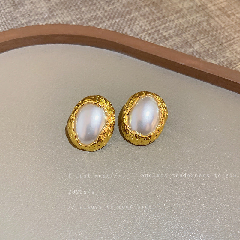 2 Pieces Mid-century Modern Round Geometric Copper Electroplating Earrings