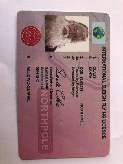 Amazon Cross-border Explosions Santa Claus Driver's License Christmas Greeting Card Small Gift New Year Creative Greeting Card