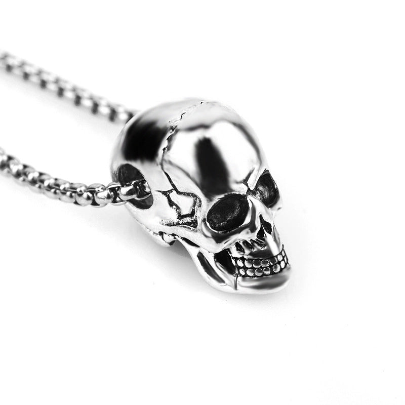 Fashion Skull Titanium Steel Plating Halloween Unisex Pendant Necklace
