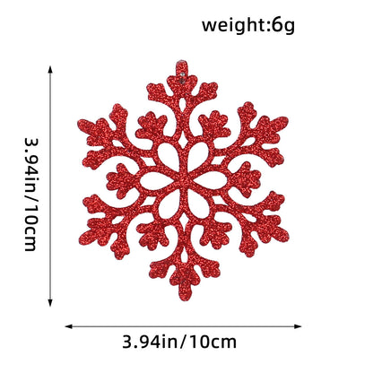 Christmas Decoration 10cm Snowflakes Plastic Sprinkles Snowflakes Christmas Tree Decoration Hollow Snowflake Ornaments