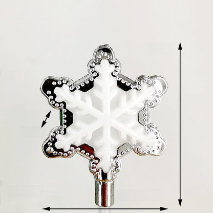 10 Pieces Transparent Round Ball Snowflake Small Five-star Christmas Tree Light String Accessories Five-pointed Star Tree Top Star Christmas Decoration