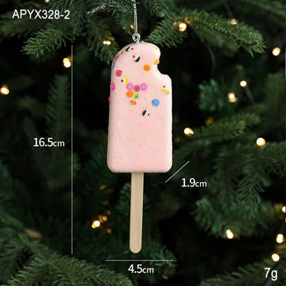 Christmas Cute Ice Cream Mushroom Foam Holiday Party Hanging Ornaments Decorations Hanging Ornaments