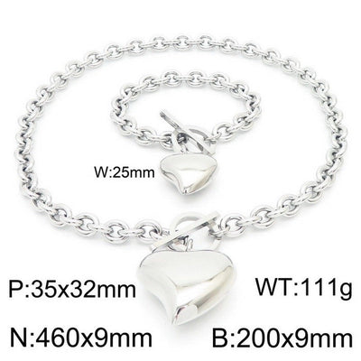 Fashion Geometric Titanium Steel 18K Gold Plated Plating Stainless Steel Jewelry Sets