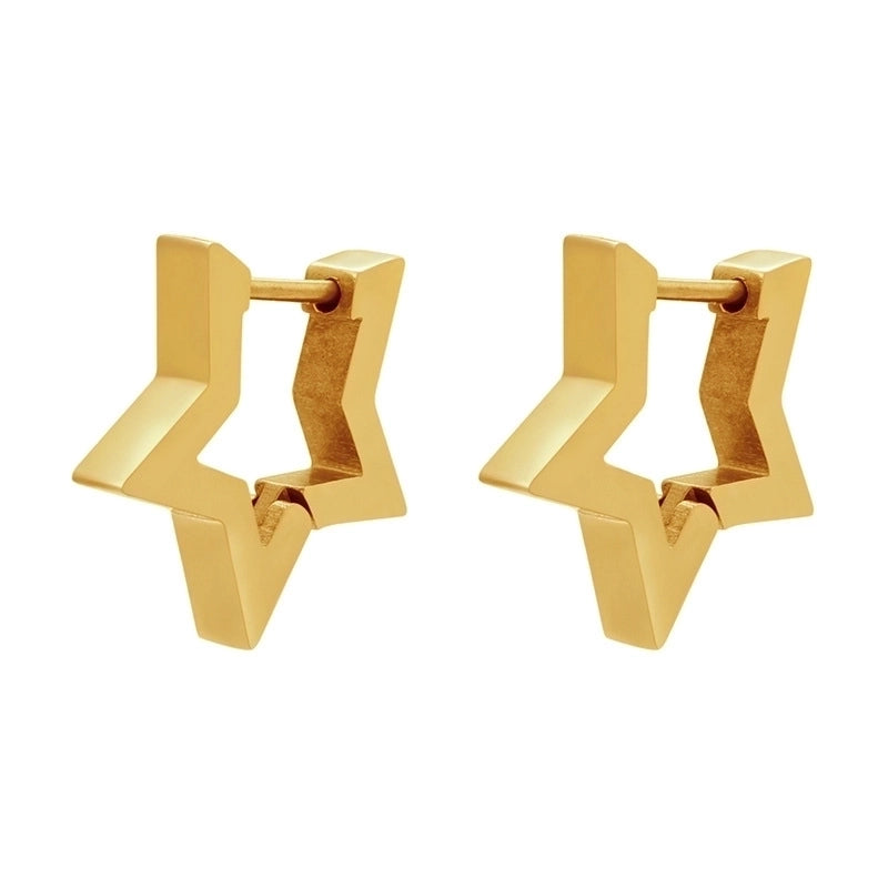 Fashion Geometric Plating Stainless Steel No Inlaid 18K Gold Plated Earrings