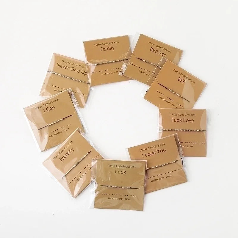 Minimalist Letter Copper Knitting Bracelets 1 Piece