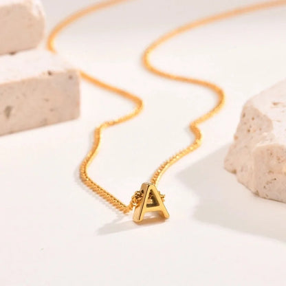 Elegant Letter 201 Stainless Steel 18K Gold Plated Pendant Necklace