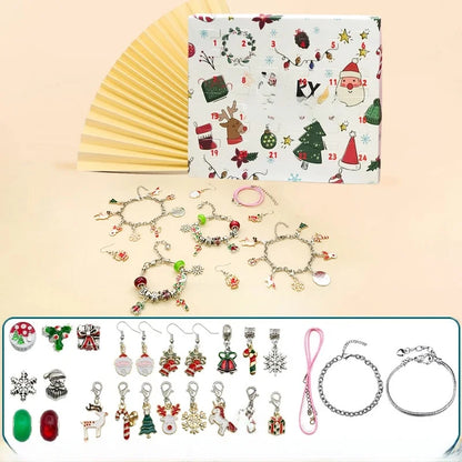 Christmas 24 Countdown Calendar DIY Blind Box Creative Blind Box Bracelet Jewelry Advent Gift