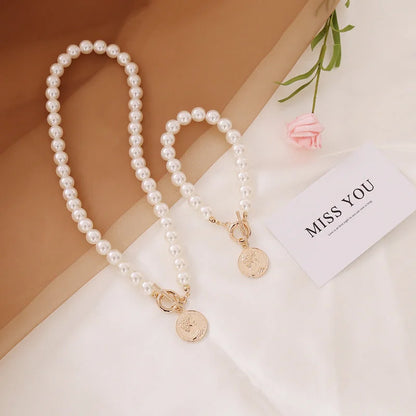 Women Crown Pearl Necklaces