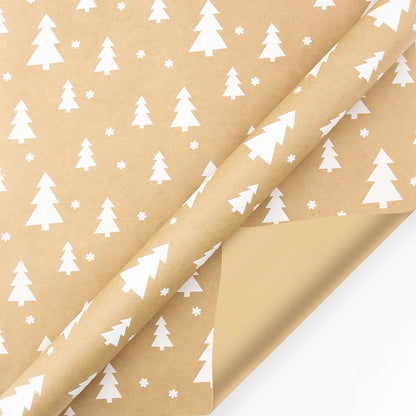 Christmas Cute Snowflake Elk Kraft Paper Party Gift Wrapping Supplies