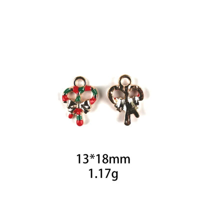 10 PCS/Package Zinc Alloy Christmas Tree Santa Claus Christmas Socks Pendant Jewelry Accessories