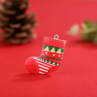 Christmas Resin Hanging Ring Small Pendant Diy Accessories Christmas Tree Decoration Supplies Small Pendant Hanging Ornament
