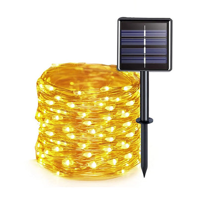 Explosions Solar Copper Wire Lamp String Lamp 8 Mode Waterproof Outdoor Courtyard Christmas Holiday Decorative Lights