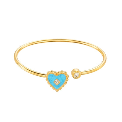 Casual Elegant Lady Heart Shape 304 Stainless Steel Bangle In Bulk