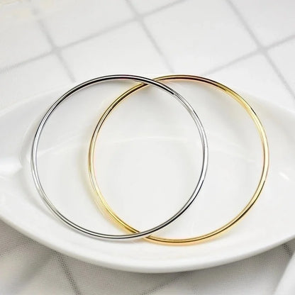 Minimalist Solid Color Stainless Steel Bangle In Bulk