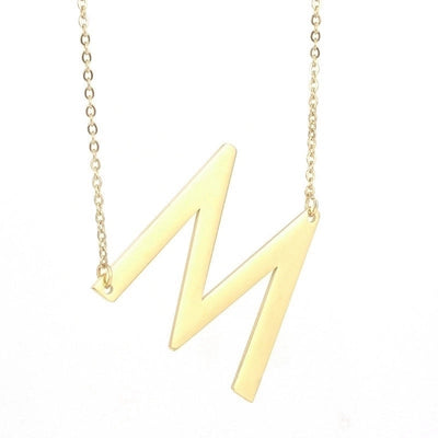 Fashion Letter 304 Stainless Steel 18K Gold Plated Plating Stainless Steel Necklaces