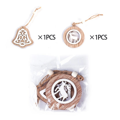 Christmas Sweet IG Style Bell Snowflake Elk Wood Festival Street Hanging Ornaments