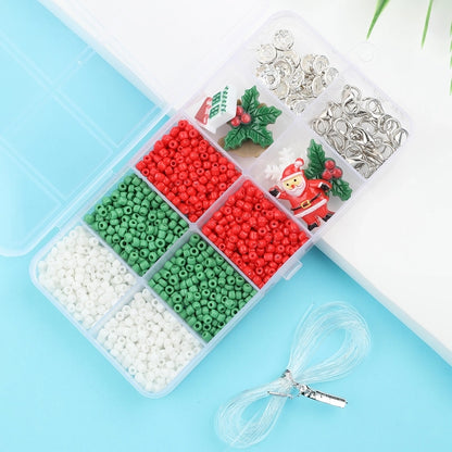 See Detail Page-[15 Books In A Box] Rainbow Horse Keychain Box Synthetic Resin Glass Soft Clay Santa Claus Snowman Jewelry Accessories