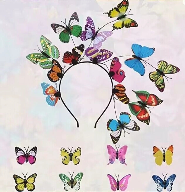 Luminous Hairband Christmas Butterfly Headband Concert Headwear Scenic Spot Night Market Tourist Scene Source