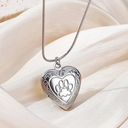 Vintage Style Classic Style Square Oval Heart Shape 304 Stainless Steel Plating Pendant Necklace